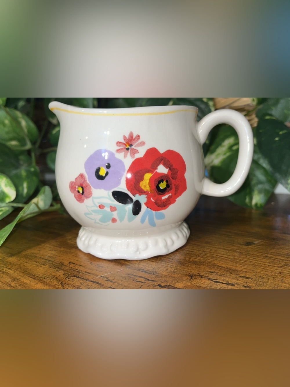 Pioneer Woman Stoneware Creamer Cup- Flea Market Floral